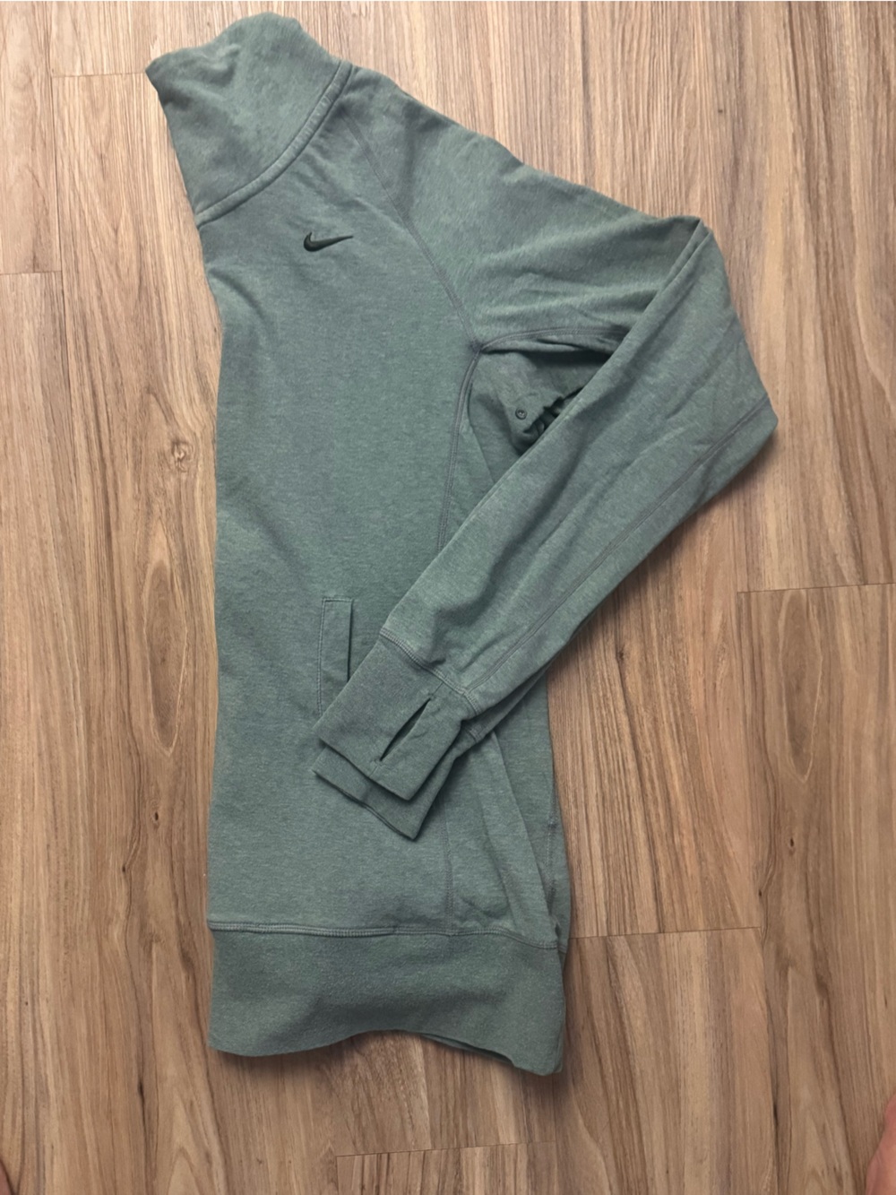 Nike Light Olive Green Full-Zip Hoodie - Picture 3 of 4